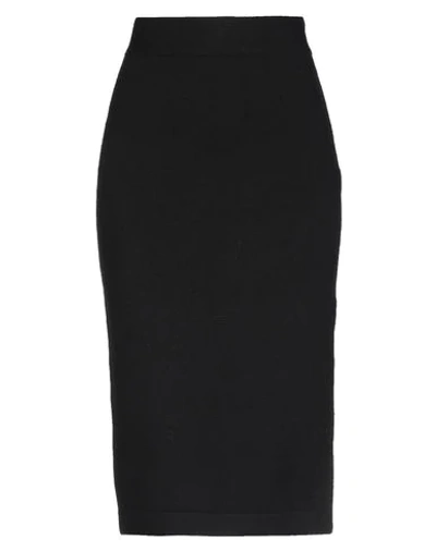 Shop Tom Ford Woman Midi Skirt Black Size M Cashmere, Polyamide, Elastane