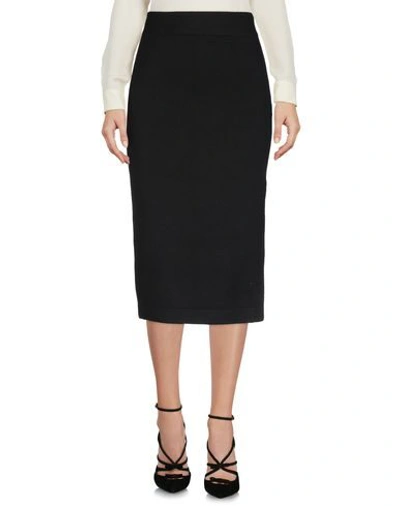 Shop Tom Ford Woman Midi Skirt Black Size M Cashmere, Polyamide, Elastane