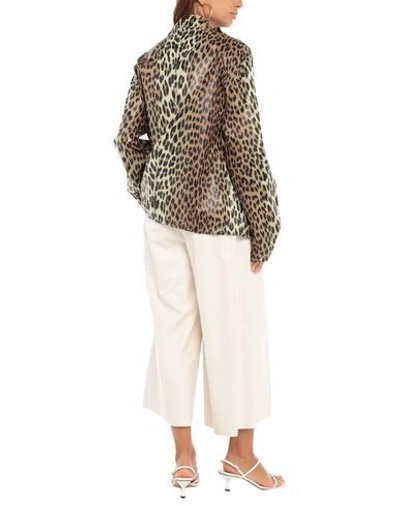Shop Celine Woman Jacket Khaki Size M Polyamide In Beige