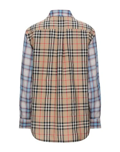 Shop Burberry Checked Shirt In Azure