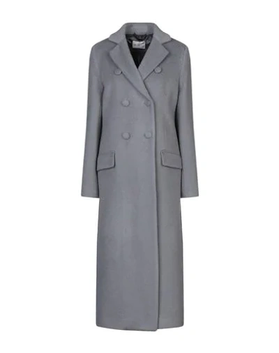 Shop Be Blumarine Coats In Grey