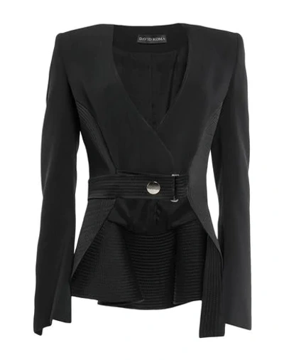 Shop David Koma Suit Jackets In Black