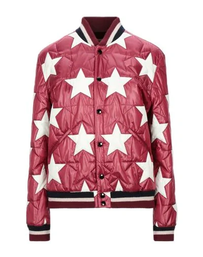 Shop Saint Laurent Jackets In Maroon