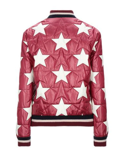 Shop Saint Laurent Jackets In Maroon