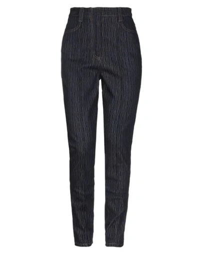 Shop Fendi Denim Pants In Blue