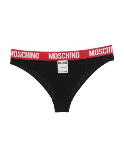Shop Moschino Briefs In Black