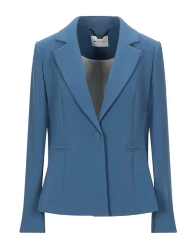 Shop Be Blumarine Suit Jackets In Pastel Blue