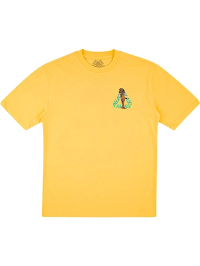 Shop Palace Rolls P3 Logo-print T-shirt In Yellow