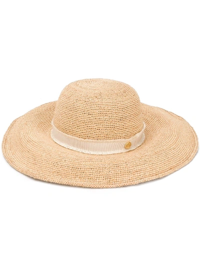 Shop Heidi Klein Woven Wide Brim Hat In Neutrals