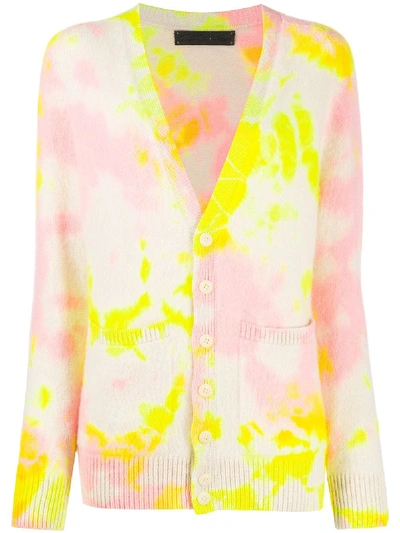 THE ELDER STATESMAN CASHMERE TIE-DYE CARDIGAN 