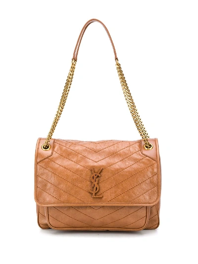 Shop Saint Laurent Medium Niki Shoulder Bag In Brown