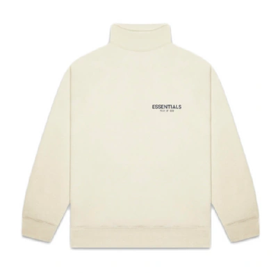 Pre-owned Fear Of God  Essentials Pull-over Mockneck Sweatshirt Buttercream