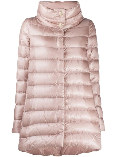 Shop Herno Amelia Padded Coat In Pink