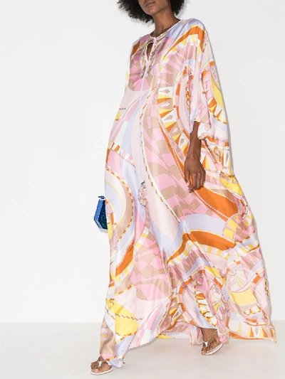Shop Emilio Pucci Wally-print Kaftan Dress In Multicolour