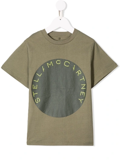 Stella Mccartney Logo Print T-shirt In Green