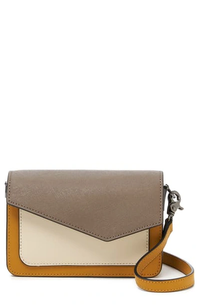 Shop Botkier Cobble Hill Mini Leather Convertible Crossbody Bag In Truffle Colorblock