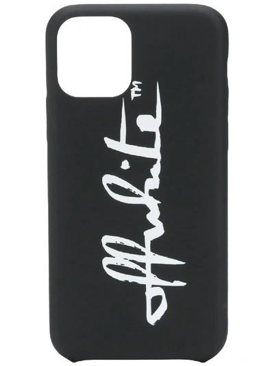 Shop Off-white Logo Iphone 11 Pro Case In Black