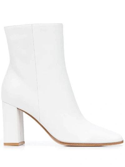 Shop Gianvito Rossi Square Toe 80mm Boots In White