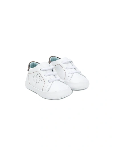 Shop Fendi Ff Motif Pre-walkers In White