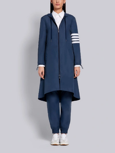 Shop Thom Browne Navy Flyweight Tech 4-bar Hooded Parka In Blue