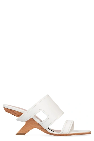 Shop Alexander Mcqueen Leather Mules In White