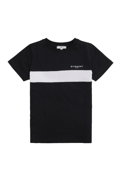 Shop Givenchy Logo Print Cotton T-shirt In Black