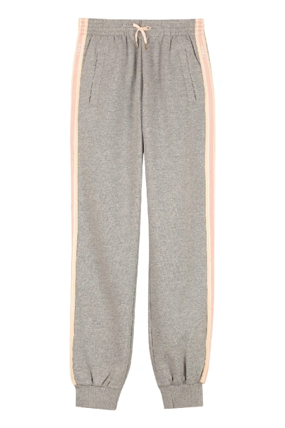 Shop Chloé Contrasting Side Stripes Trousers In Grey