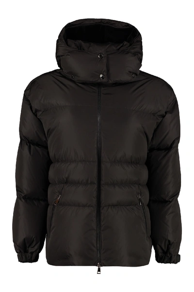 Shop Moncler Tiac Hooded Down Jacket In Black