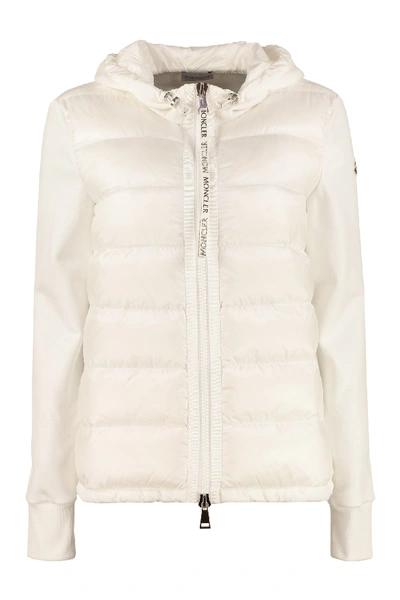 Shop Moncler Padded Panel Hoodie In White