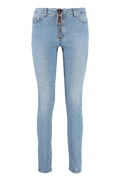 Shop Moschino 5-pocket Slim Fit Jeans In Denim