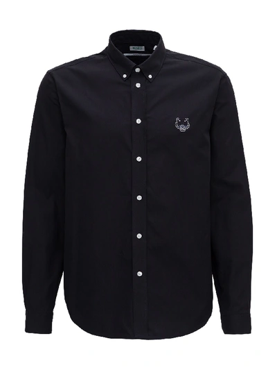 Shop Kenzo Tiger Crest Shirt In Black