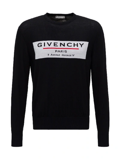 Shop Givenchy Logo Adress Sweater In Black