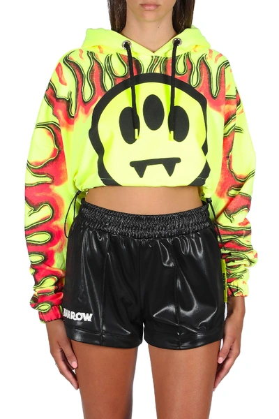 Shop Barrow Cropped Hoodie Woman In Giallo