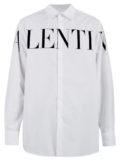 Shop Valentino Branded Shirt In White