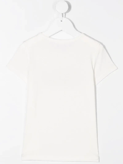 Shop Chloé Glitter Logo Print T-shirt In White