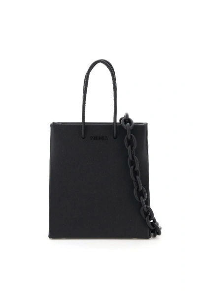 Shop Medea Short Prima Bag With Leather Chain In Black (black)