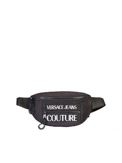 Shop Versace Jeans Couture Printed Belt Bag In Black