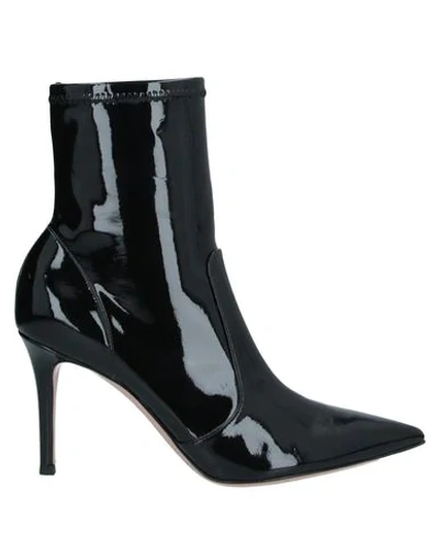 Shop Gianvito Rossi Woman Ankle Boots Black Size 6.5 Textile Fibers