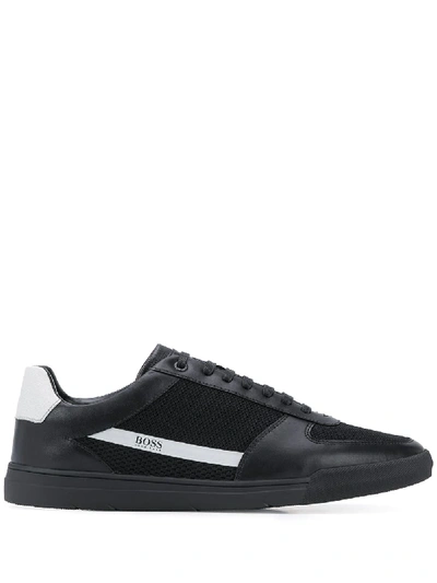 Shop Hugo Boss Cosmopool Low-top Sneakers In Black