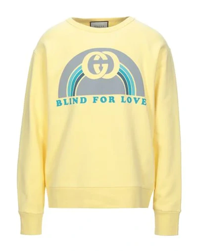 Shop Gucci Sweatshirt In Light Yellow