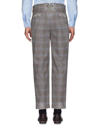 Shop Myths Man Pants Khaki Size 38 Polyester, Wool In Beige