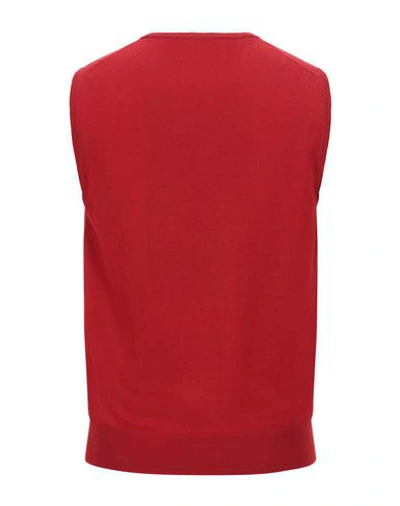 Tagliatore Sleeveless Sweater In Red