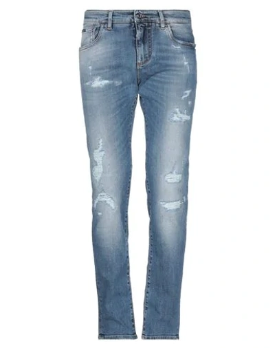 Shop Dolce & Gabbana Man Jeans Blue Size 36 Cotton, Elastomultiester, Elastane