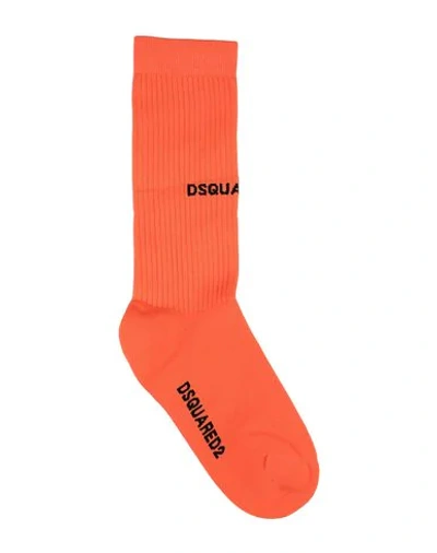 Shop Dsquared2 Short Socks In Orange
