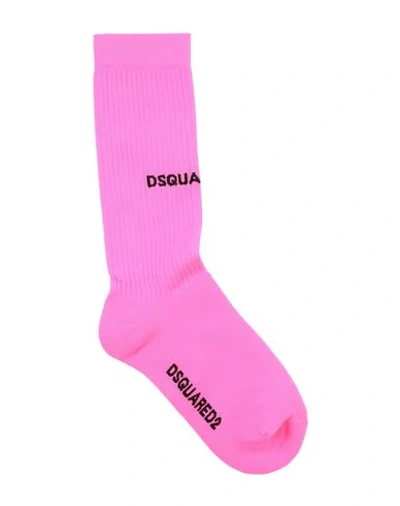Shop Dsquared2 Short Socks In Fuchsia