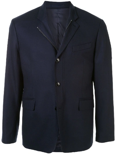 Shop Kent & Curwen Single-breasted Fitted Blazer In Blue