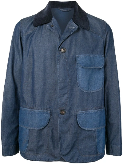 Shop Kent & Curwen Single-breasted Fitted Jacket In Blue