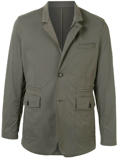 Shop Kent & Curwen Single-breasted Fitted Blazer In Green