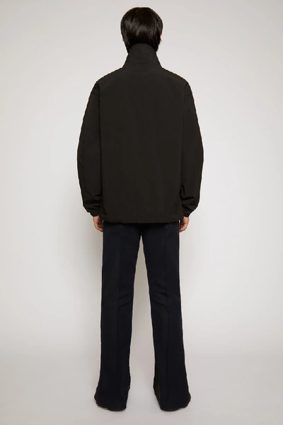 Shop Acne Studios Half-zip Logo-print Jacket Black