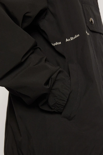 Shop Acne Studios Half-zip Logo-print Jacket Black